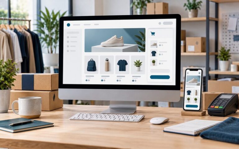 E-ticaret sitesi planlama ve çevrim içi mağaza operasyonu çalışma alanı