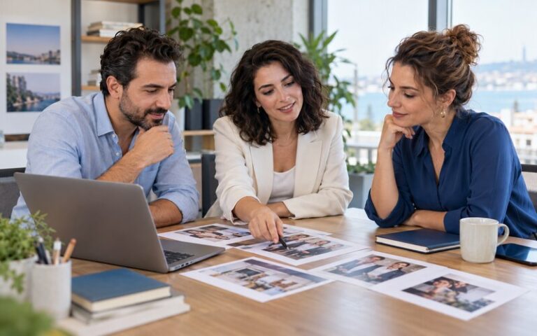 Kurumsal web sitesi Hakkımızda sayfasını planlayan ekip