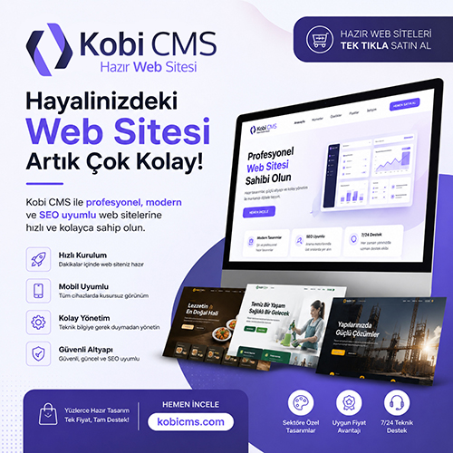Kobi CMS Hazır Web Sitesi